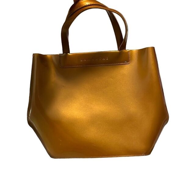 Lamarthe patent gold, small tote - Picture 2 of 4
